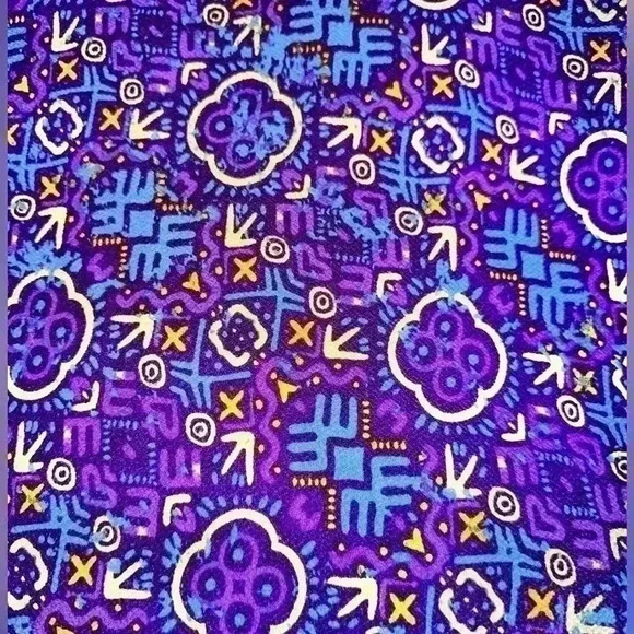 Lularoe Small Purple geometric Azure a-line skirt. Thick knit. NWT - Picture 2 of 4